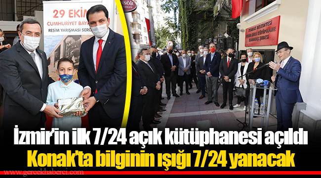 İzmir’in ilk 7/24 açık kütüphanesi açıldı