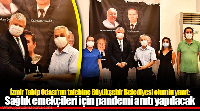 İzmir Tabip Odası’nın talebine Büyükşehir Belediyesi olumlu yanıt: Sağlık emekçileri için pandemi anıtı yapılacak