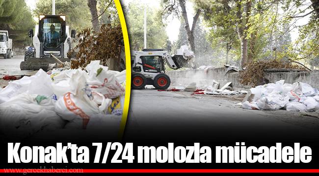 Konak’ta 7/24 molozla mücadele