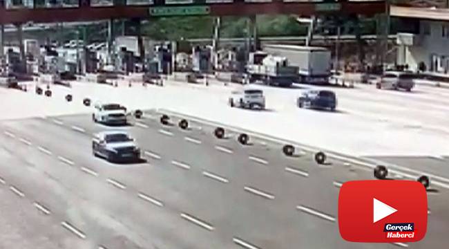 Lüks cip otoyol gişelerine böyle saplandı