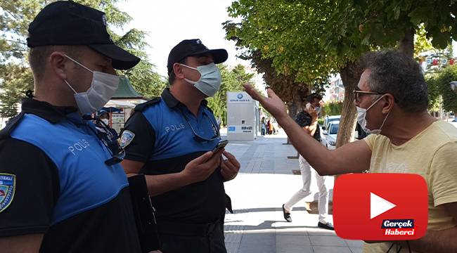 Maske takmadığı için ceza yedi, polislere “İyi maaşınız çıktı” dedi