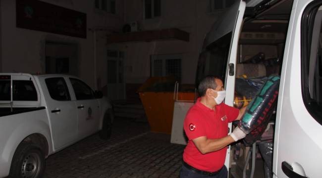 Ödemiş'ten deprem bölgesine yardım eli yardım araçları yola çıktı