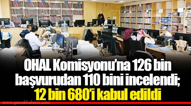 OHAL Komisyonu’na 126 bin başvurudan 110 bini incelendi; 12 bin 680’i kabul edildi