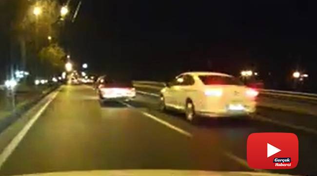 Trafik magandası araç kamerası tarafından böyle görüntülendi