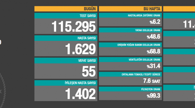Türkiye'nin koronavirüs tablosunda son rakamlar açıklandı