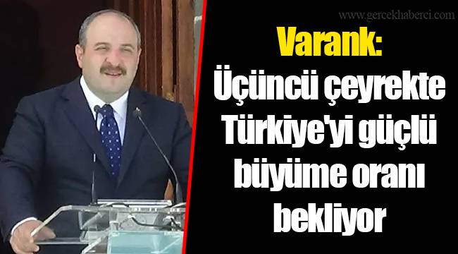 Varank: Üçüncü çeyrekte Türkiye'yi güçlü büyüme oranı bekliyor