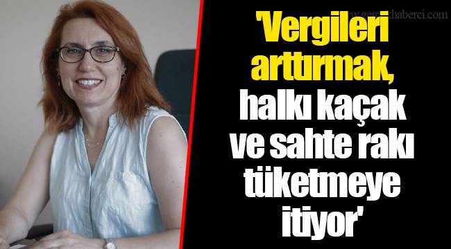 'Vergileri arttırmak, halkı kaçak ve sahte rakı tüketmeye itiyor'