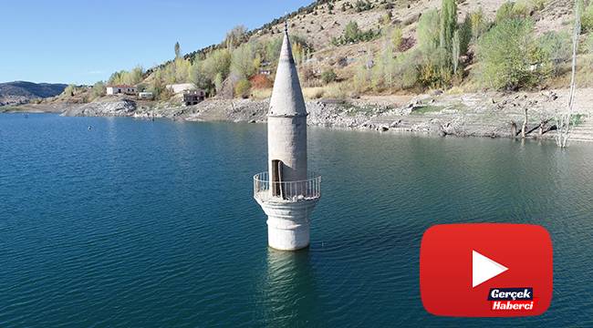 Yaşanan kuraklığı minareye bakıp ölçüyorlar