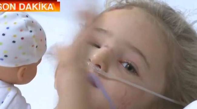 3 yaşındaki minik Elif'in hastaneden ilk görüntüleri