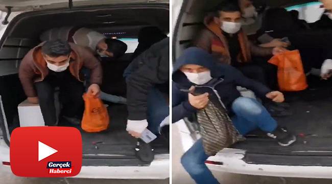 5 kişilik araçtan 15 kişi çıktı