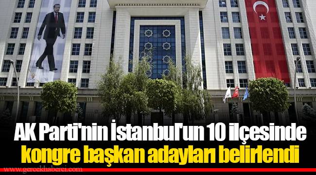 AK Parti'nin İstanbul'un 10 ilçesinde kongre başkan adayları belirlendi