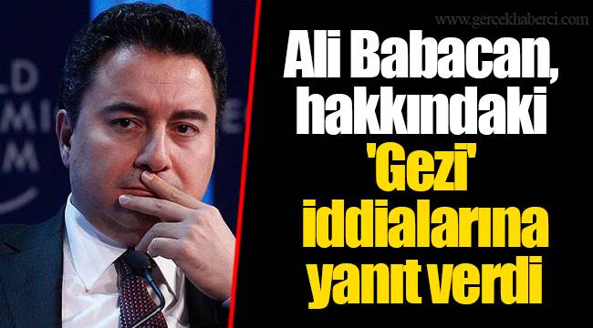 Ali Babacan, hakkındaki 'Gezi' iddialarına yanıt verdi