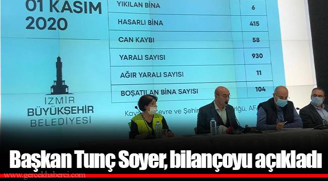 Başkan Tunç Soyer, bilançoyu açıkladı
