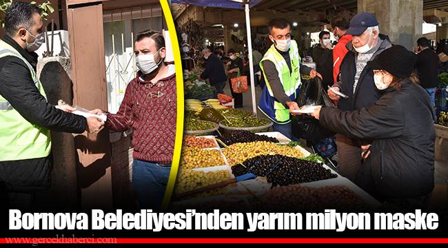 Bornova Belediyesi’nden yarım milyon maske