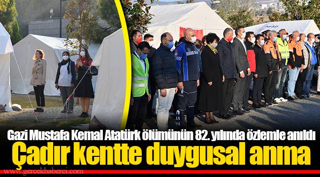 Çadır kentte duygusal anma
