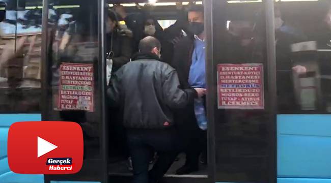 Cezalara rağmen, Esenyurt'ta 'koronabüs' yolculuğu