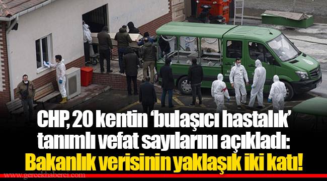 CHP, 20 kentin ‘bulaşıcı hastalık’ tanımlı vefat sayılarını açıkladı: Bakanlık verisinin yaklaşık iki katı!
