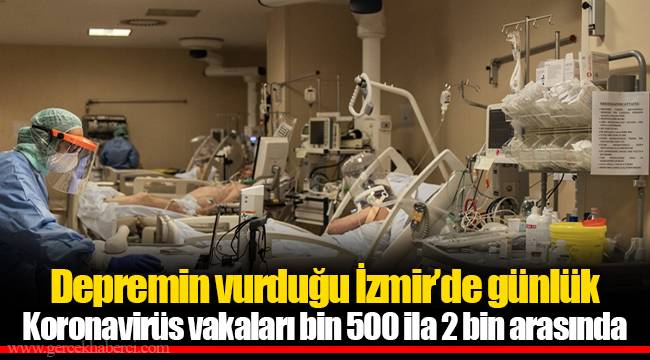 Depremin vurduğu İzmir’de günlük Koronavirüs vakaları bin 500 ila 2 bin arasında