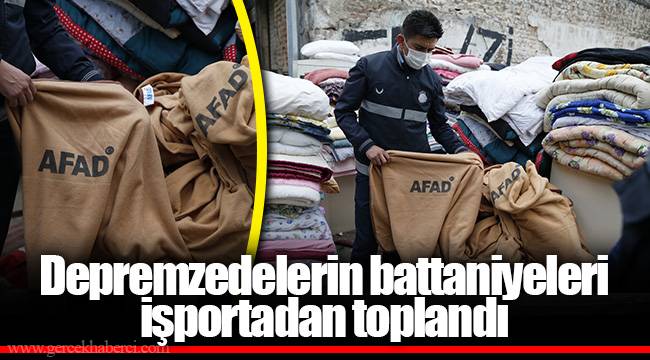 Depremzedelerin battaniyeleri işportadan toplandı