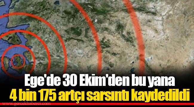 Ege&#039;de 30 Ekim&#039;den bu yana 4 bin 175 artçı sarsıntı kaydedildi