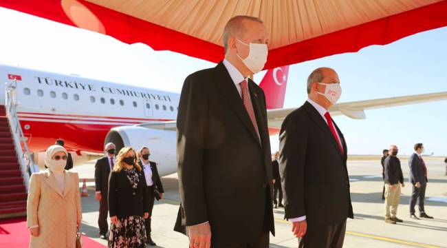 Erdoğan KKTC’de: Bu topraklardaki her bir başarımızı ağır bedeller ödeyerek elde ettik