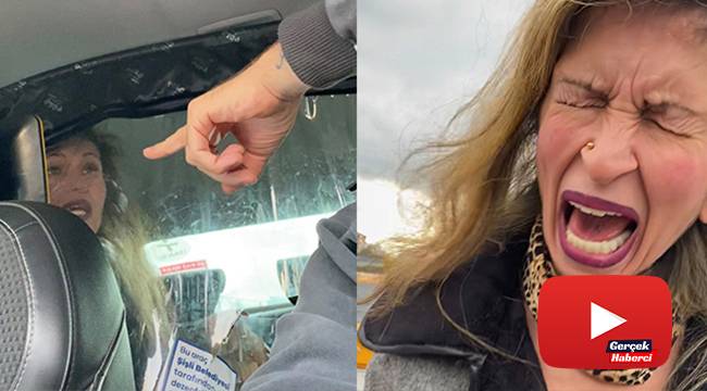 İstanbul’da alkollü kadının taksiciye zor anlar yaşattığı anlar kamerada