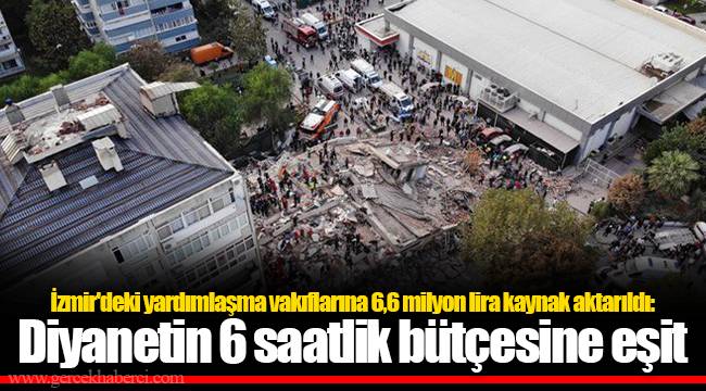 İzmir'deki yardımlaşma vakıflarına 6,6 milyon lira kaynak aktarıldı: Diyanetin 6 saatlik bütçesine eşit