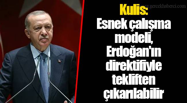 Kulis: Esnek çalışma modeli, Erdoğan'ın direktifiyle tekliften çıkarılabilir