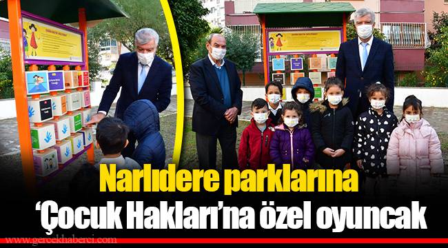 Narlıdere parklarına 'Çocuk Hakları'na özel oyuncak
