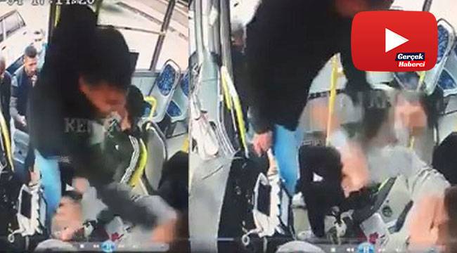 “Neden yolcumu alıyorsun” dediği halk otobüsü sürücüsünü böyle darp etti