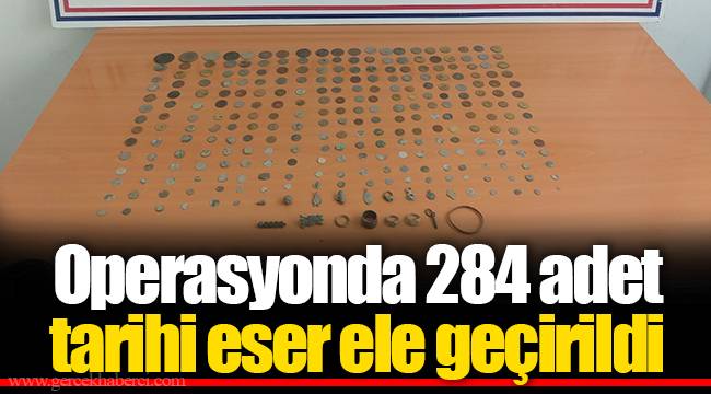Operasyonda 284 adet tarihi eser ele geçirildi