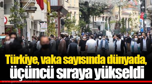 Türkiye, vaka sayısında dünyada, üçüncü sıraya yükseldi
