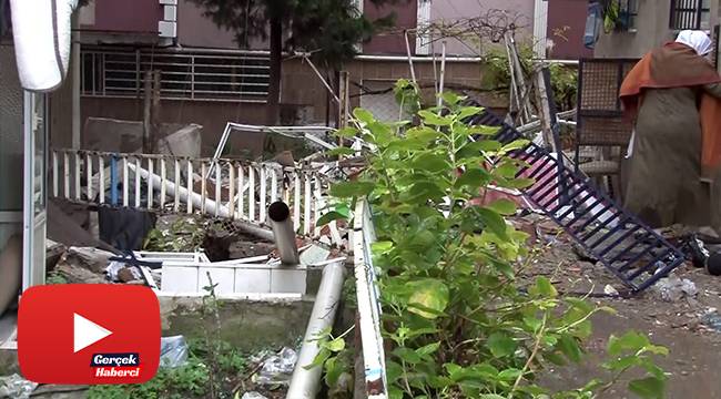 5 katlı binanın balkonları çöktü