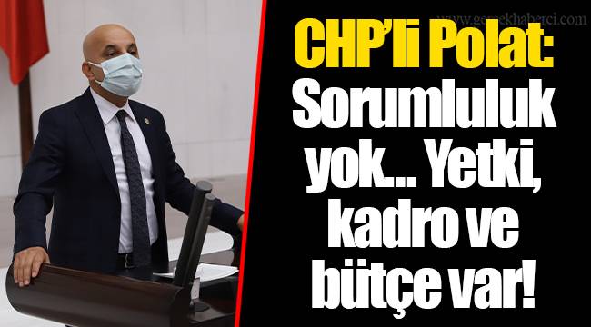 CHP'li Polat: Sorumluluk yok… Yetki, kadro ve bütçe var!