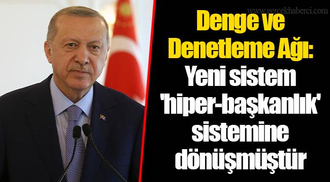 Denge ve Denetleme Ağı: Yeni sistem 'hiper-başkanlık' sistemine dönüşmüştür