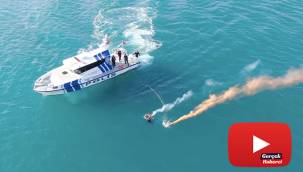Deniz Polisi'nden nefes kesen kurtarma tatbikatı