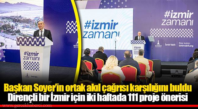 Dirençli bir İzmir için iki haftada 111 proje önerisi