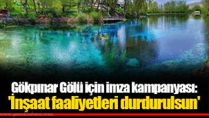 Gökpınar Gölü için imza kampanyası: 'İnşaat faaliyetleri durdurulsun'