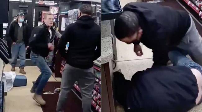 Irkçının yüzüne teneke kutuyla vurduğu anlar viral oldu: "İstersen bir daha söyle!"