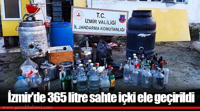 İzmir'de 365 litre sahte içki ele geçirildi