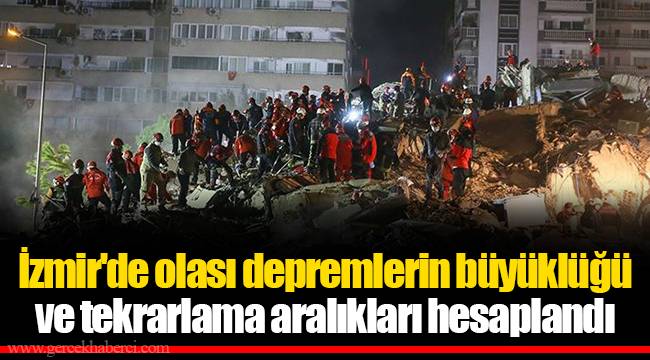 İzmir'de olası depremlerin büyüklüğü ve tekrarlama aralıkları hesaplandı