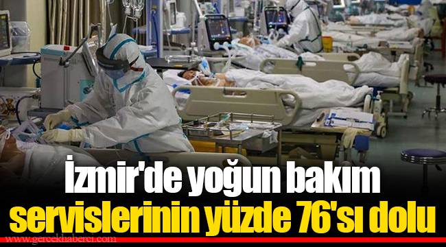 İzmir'de yoğun bakım servislerinin yüzde 76'sı dolu