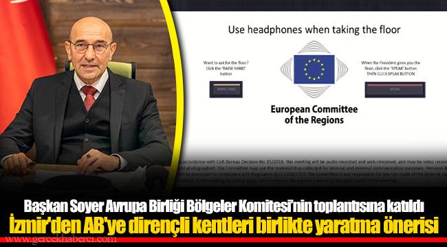 İzmir'den AB'ye dirençli kentleri birlikte yaratma önerisi