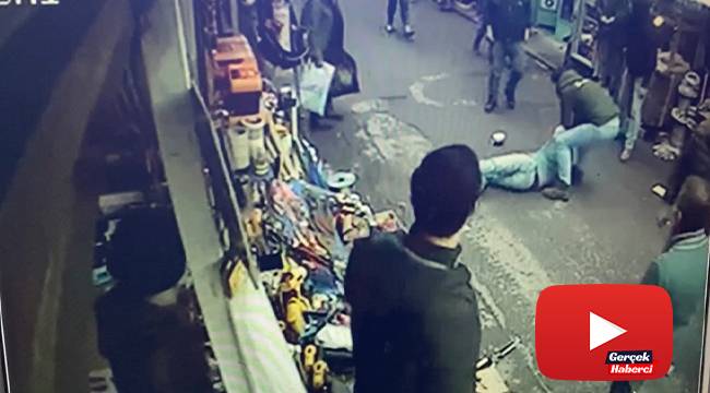 Kapkaççıyı esnaf yakaladı... o anlar kamerada