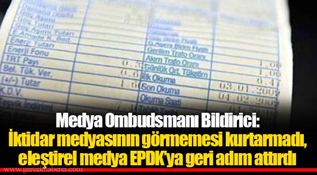 Medya Ombudsmanı Bildirici: İktidar medyasının görmemesi kurtarmadı, eleştirel medya EPDK’ya geri adım attırdı