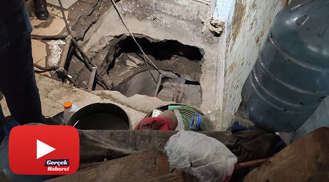 Narkotik baskınında 30 metrelik tünel bulundu