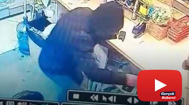 Petrol istasyonunda hırsızlık anı güvenlik kameralarına yansıdı