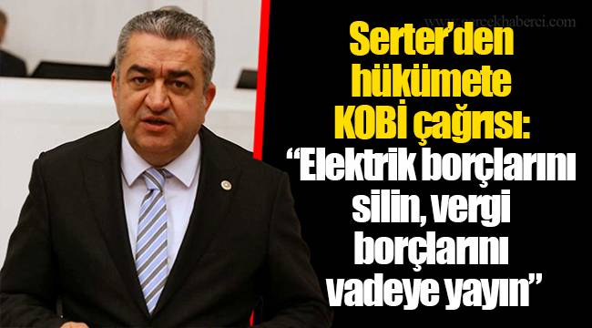 Serter’den hükümete KOBİ çağrısı:  “Elektrik borçlarını silin, vergi borçlarını vadeye yayın”