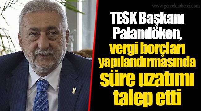TESK Başkanı Palandöken, vergi borçları yapılandırmasında süre uzatımı talep etti