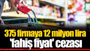 375 firmaya 12 milyon lira 'fahiş fiyat' cezası
